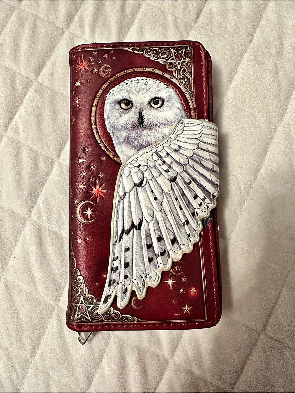 Nemesis Now Magical Flight Embossed Purse Red & White Wallet